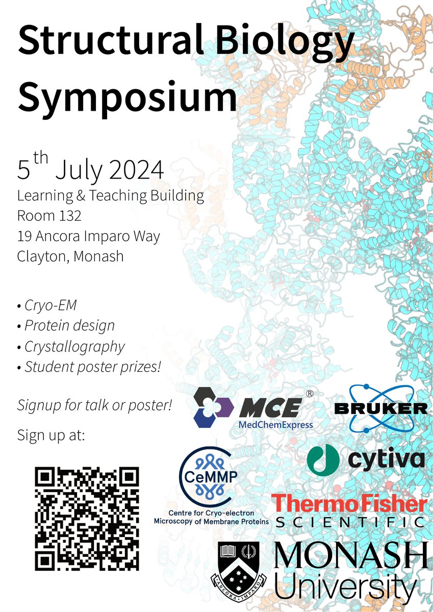 bluesocks81's tweet photo. Yo, structural biologists @MonashBDI @MonashPharm @MIPS_Australia @CiiiD_Hudson @MonashUni Sign Up for an exciting day of sharing results and seeing what the community is up to. https://t.co/m3ijSnyVnK