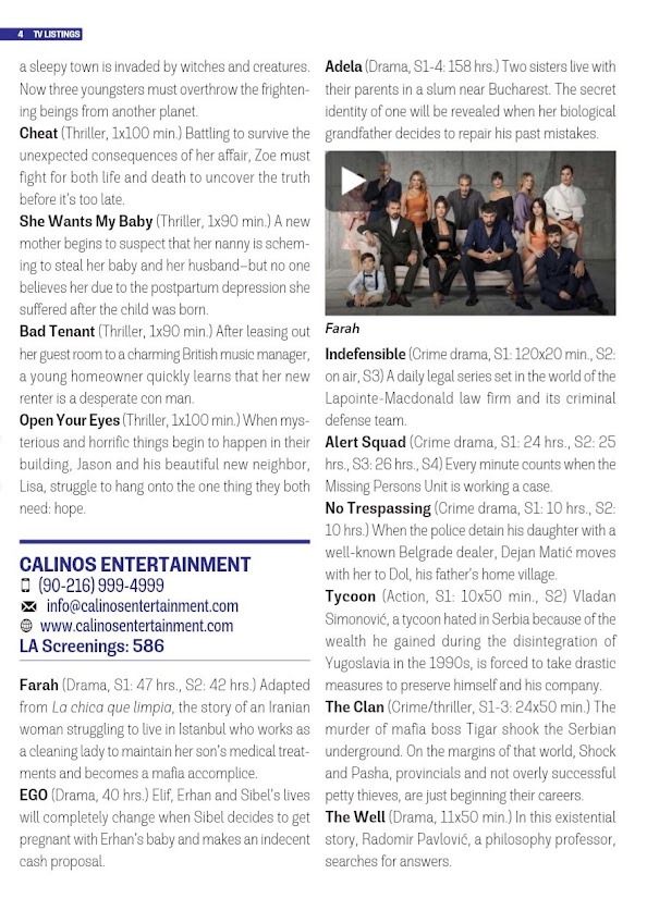 RogaYsabel's tweet photo. #LAScreeningsIndependents2024 la revista digital #WorldScreen menciona el evento y la aclamada serie #Farah de #CalinosEntertainment 😍
Sede: 'Fairmont Century Plaza', LosAngeles California. Del 15 al 17 mayo
#EnginAkyürek #DemetÖzdemir #AdımFarah
https://t.co/PiXEnaSFRG https://t.co/9CJbhkrpHF