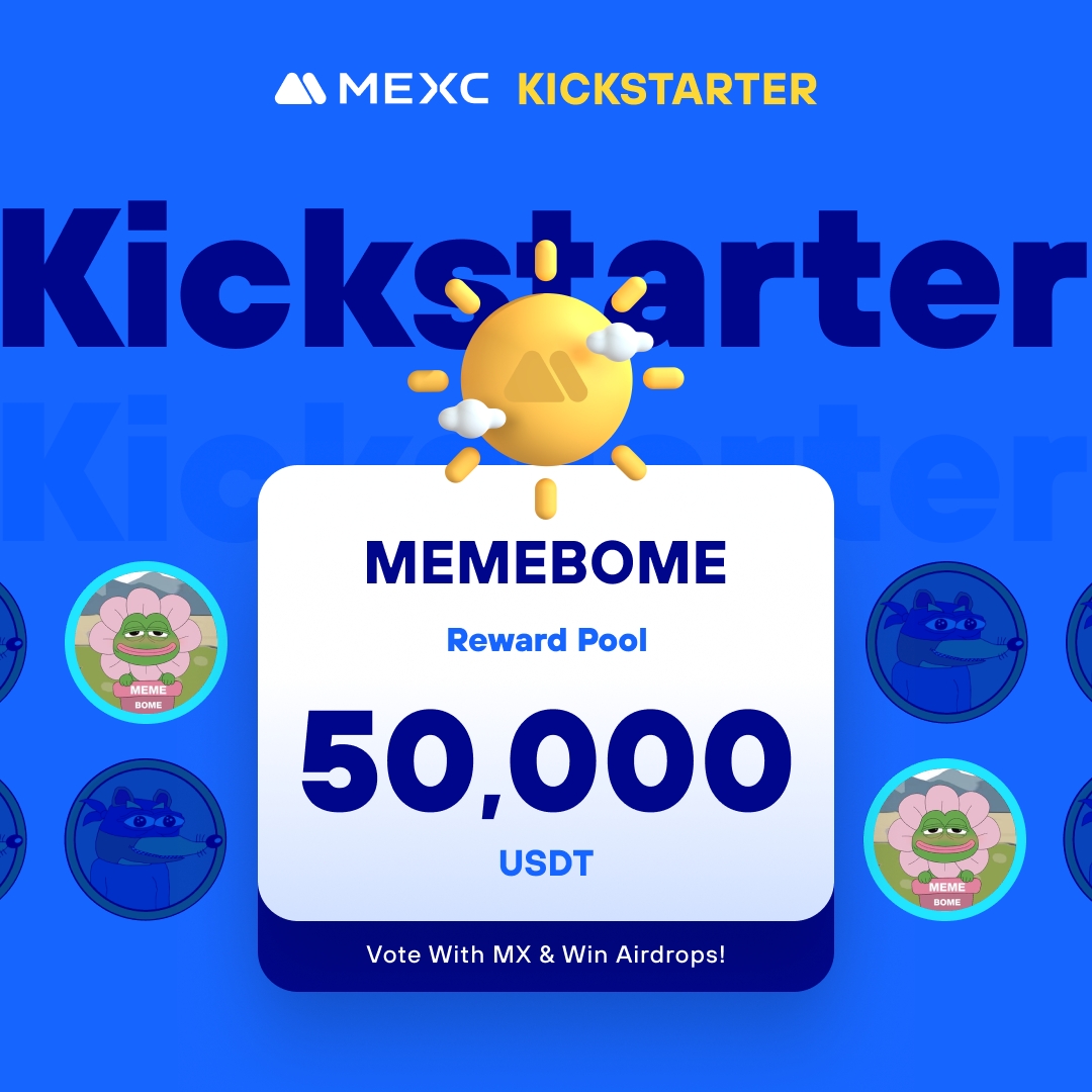 .<a href="/MEME_BOME/">MEMEBOME</a>, your friendly neighborhood artificially intelligent female frog, is coming to #MEXCKickstarter 🚀

🗳Vote with $MX to share massive airdrops
📈 #MEMEBOME/USDT Trading: 2024-05-17 11:00 (UTC)

Details: mexc.com/support/articl…