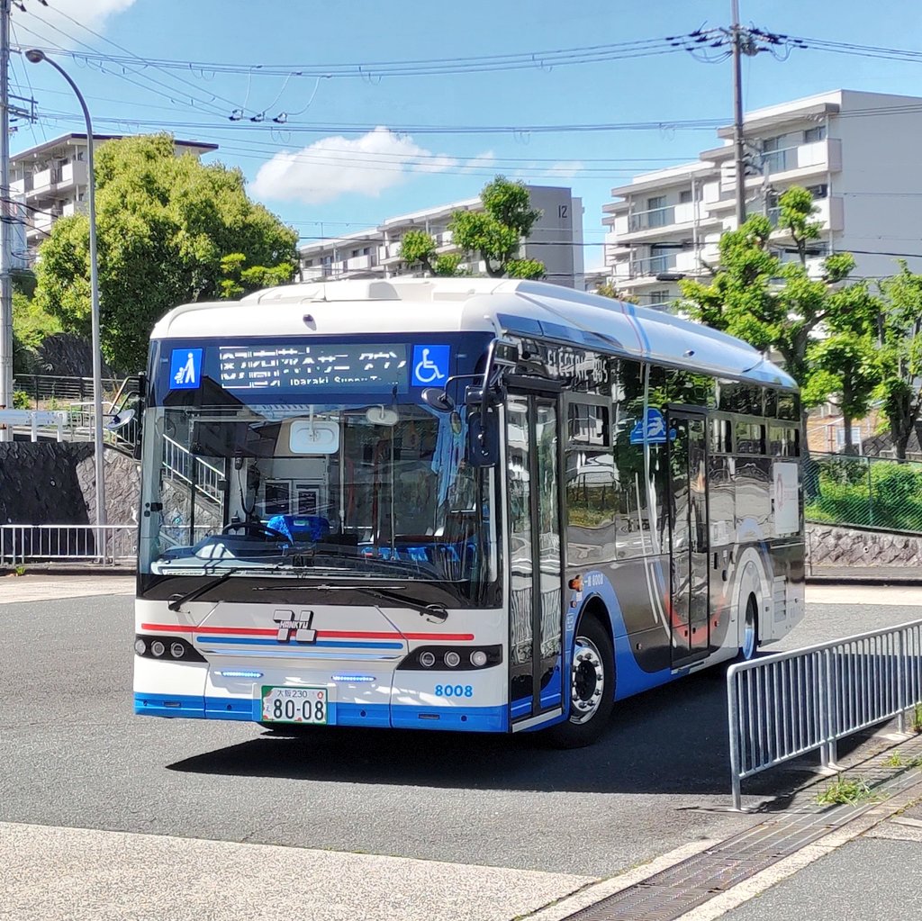 阪急バス 新車 8008／茨木 BYD K8-2.0 今月10日から走り始めました