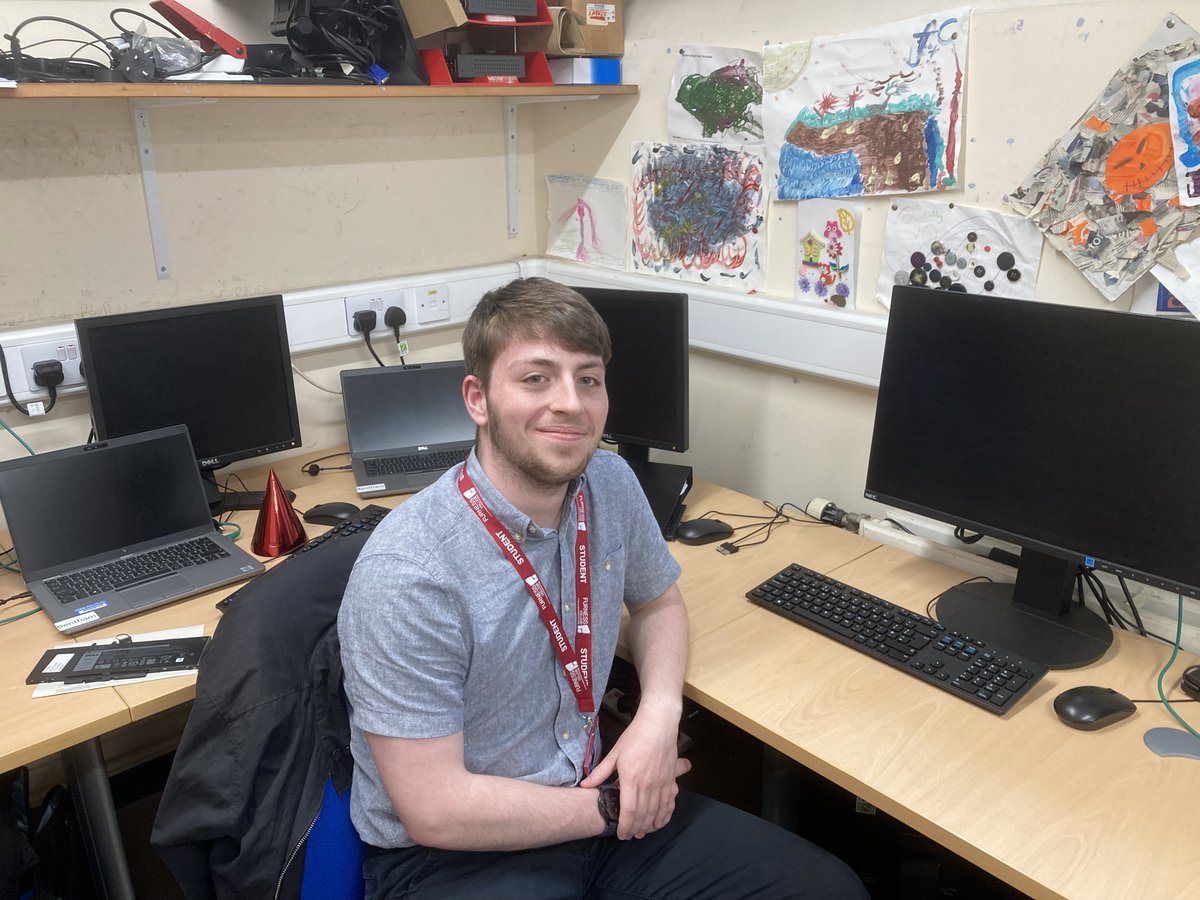 Met up with Luke yesterday, a Digital #Tlevel student from @furness_college on placement with @UHMBT. Huge thanks to the @i3_IT_UHMB team at WGH for supporting Luke and giving him such a valuable experience.