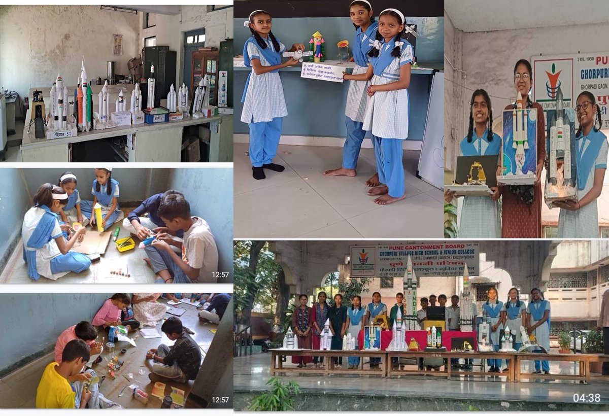 Mini Exhibition on space with models made by cadets Ghorpadi Village High school & Jr College.#SchoolbehindChandrayaan #KnowourChandrayaan #IndiaonMoon #StudentsForChandrayaan #ChandrayaanEducation @pddesc