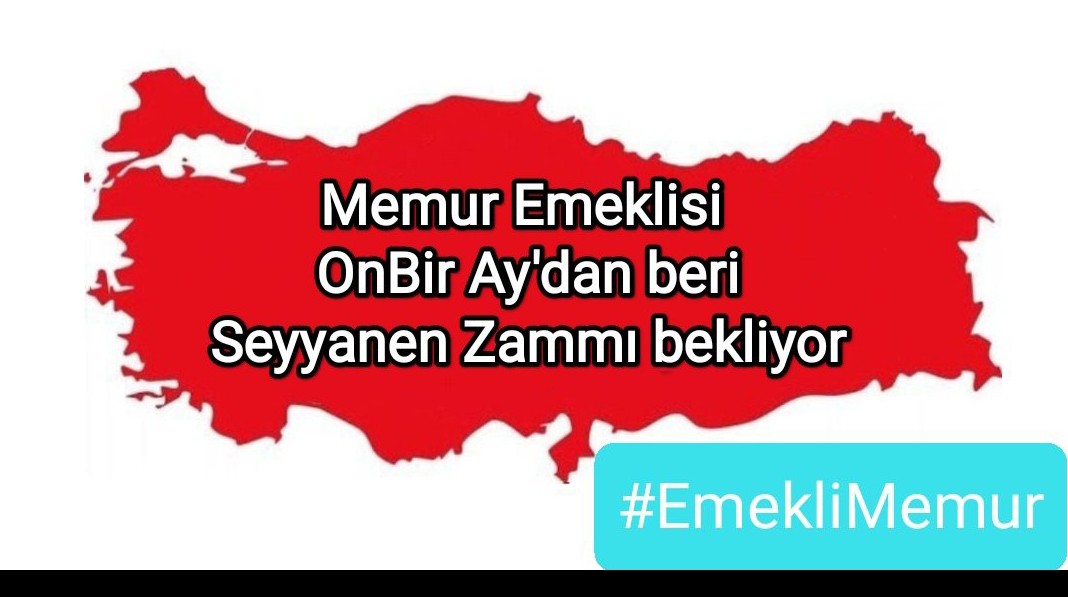 SEYYANEN ZAM 11 AYDIR VERİLMEDİ. 
 
ALACAKLIYIZ. NOKTA

#EmekliMemur