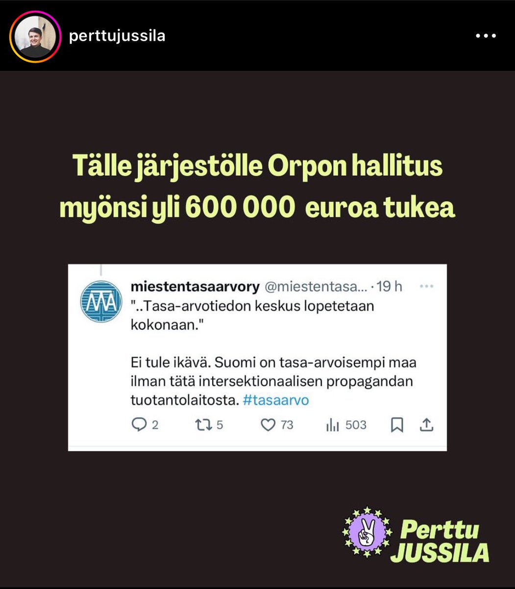 Tasa-arvotiedon keskus lakkautetaan, mutta Orpon hallitus muistaa kyllä tällaista paskaa 600,000 eurolla.