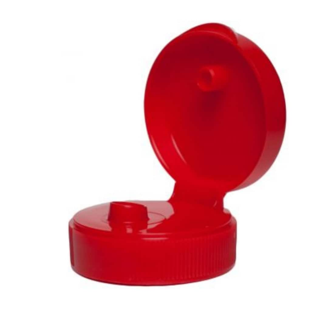 Red Flip Dispensing Caps with Pressure Sensitive Liner - Bottle Cap Size: 38-400 - Set of 25 - BULK25 tuppu.net/6ae11ed #blackownedbusiness #beautysupply #explorepage #cosmetics #etsyseller #skincare #trending #handmade #bottles #SupplyShop