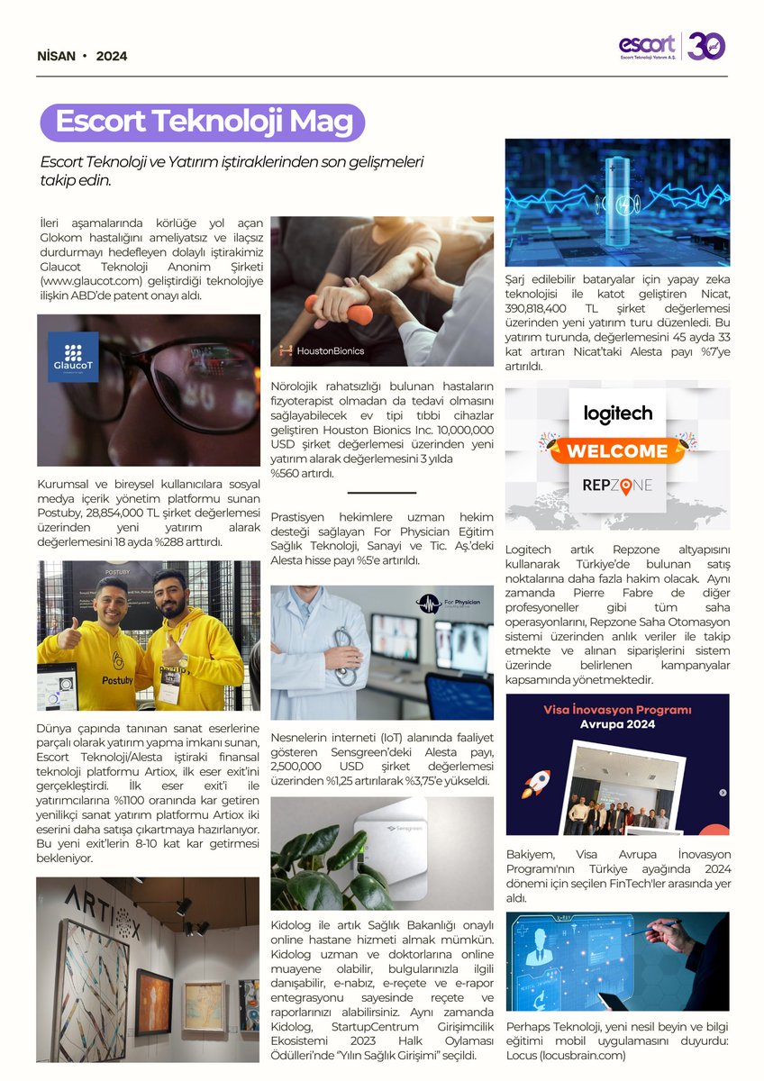 İştiraklerimizin son gelişmelerine yer verdiğimiz Escort Teknoloji Mag Nisan ayı yayında!👇🏻
#EscortTeknolojiMag #Escom