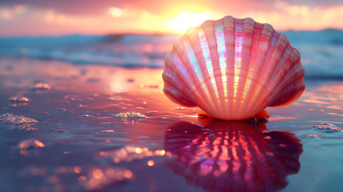Catch the sunset vibes and let your heart be as light as a seashell’s whisper 🌅🪸 #BeachLife #SunsetMagic #NatureLovers #Photography #ArtInNature