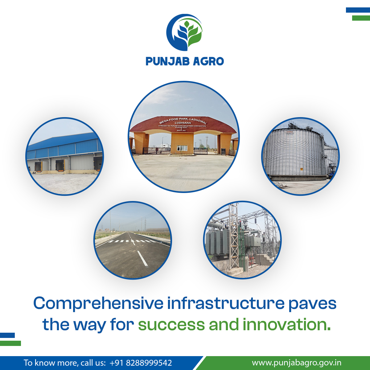 Building success with top-notch infrastructure: well-lit roads, reliable power, advanced waste management, and security. 🌟
Visit: 🌐 punjabagro.gov.in Call: ☎️ +91 8288999542
#SmartCities #SustainableDevelopment #UrbanGrowth #PunjabAgro #Punjab