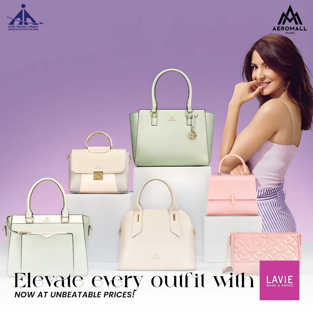Elevate your style game with Lavie! Step into luxury at our mall and discover the latest collection of Lavie bags - where fashion meets function. Find the perfect accessory to complement every outfit and make a statement wherever you go. (LavieBags. Pune. Mall. AirportMall)
