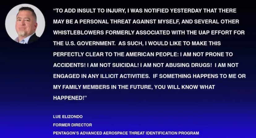 Wow, it's shocking that decorated veterans who risked their lives for the American people need to make statements like this. Luis Elizondo is fighting to bring the truth to the world, and the gatekeepers are threatening!