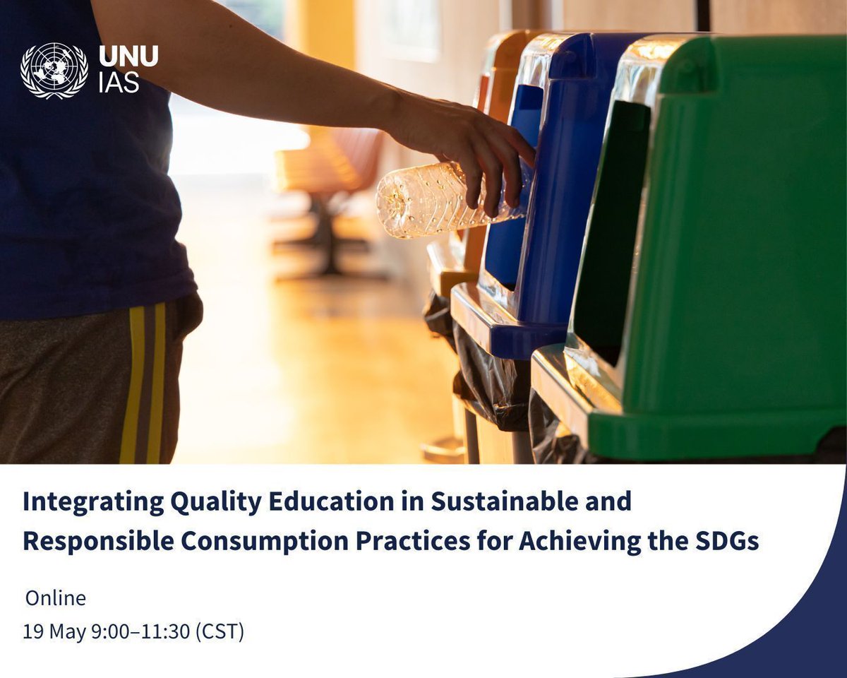 ♻️ Our online session at the 19th International Conference on Waste Management and Technology will discuss the role of #education for sustainable development in promoting #CircularEconomy ♻️ 🗓️ 19 May ⏰ 9:00–11:30 CST 🔗 buff.ly/3ymM9O8 #SDG4 #SDG12