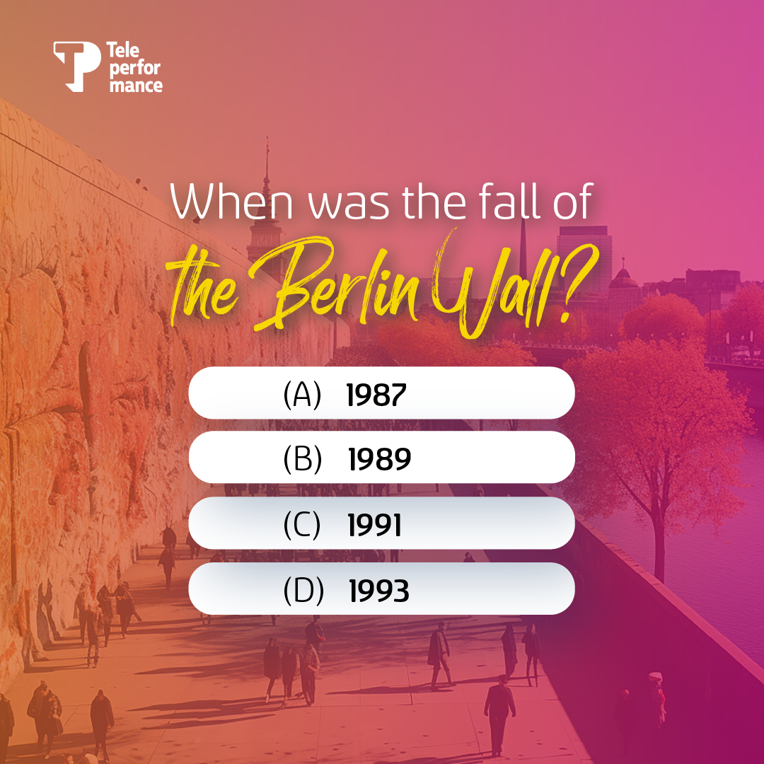This event symbolized the end of the Cold War era and the reunification of Germany.

Comment Now!
 
#TPIndia #Question #GuessTheYear #BerlinWall