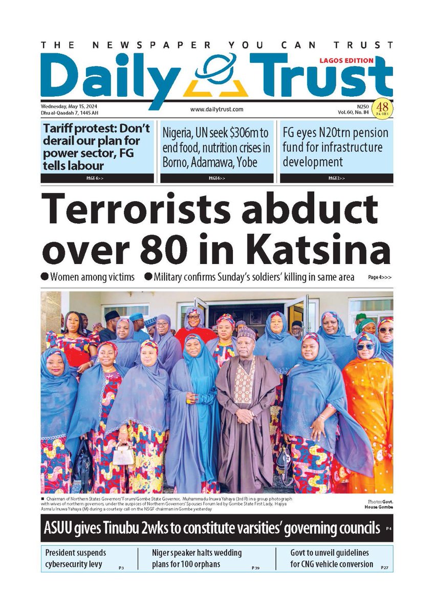 KATSINA HAS BEEN CONSTANTLY UNDERSIEGE FROM 2015 TO- DATE: WHAT remains of Katsina arectge IDP'S, millions of Beggers, out of school children, praise singers, psychopants, traumatised, helpless and hungry citizens waiting for the crumbs from the ' high table'. A DAY IS COMING