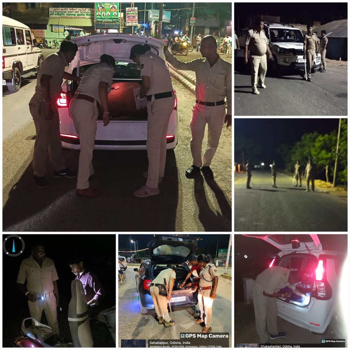 In view of the upcoming #GeneralElections24, under the guidance of @SPBalasore, Balasore Police continues to conduct naka / blocking in targeted check posts, inter state border check posts, and other static posts in order to stay vigil and control crime and criminal activities.