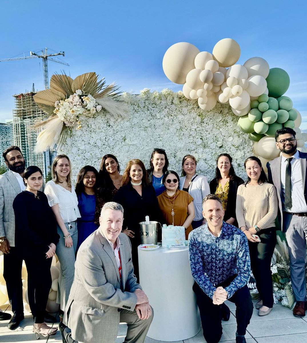 Thank you so much to the amazing Gurpal Dhaliwal of Western Community College, the Lark Group, my Surrey Board of Trade Team and a few special friends that mean so much to me who were there for my birthday celebration today on the rooftop near our new second location. @SBofT
