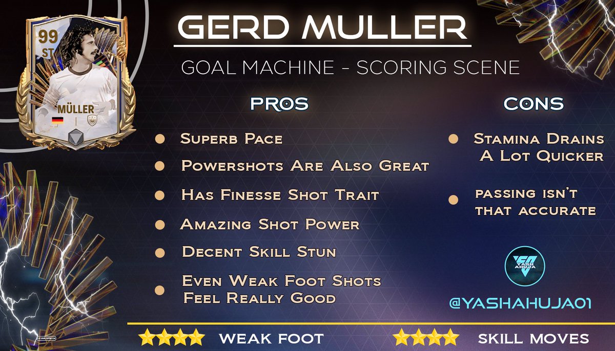 TOTS Review #5 Gerd 'Goal Machine' Müller 🇩🇪 💮 A proper top 5 ST in game ❤️✨ (Not the No. 1 tho) How many of you packed him 👀 Retweets appreciated 🙂‍↔️ Follow for more 🤝🏻 @Nakata767 @EL_PROFE_FIFA @NeuxFM @JoseAlep1 @legas1710 @FcBrownYT @FCMobileCrew @saumya_H2H