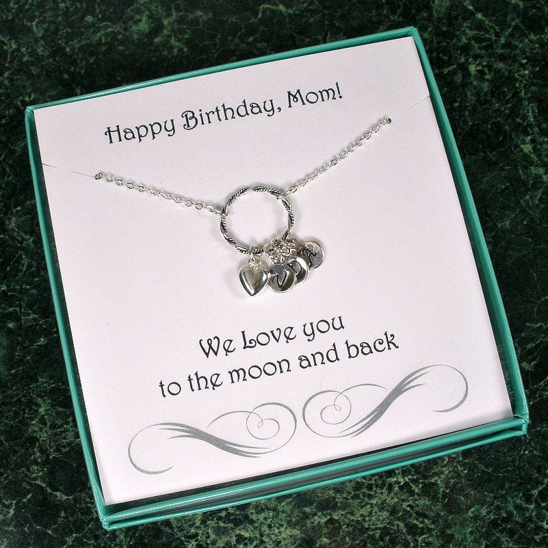 Mom Birthday: Personalized Initial Necklace Sterling Silver, Ready to Gift, Heart Charm, Ring Circle, Custom Letter, Mother in Law Birthday tuppu.net/8ffcae12 #etsyshop #etsyjewelry #giftsforher #Etsy #handmadejewelry #etsyfinds #etsygifts #etsyseller