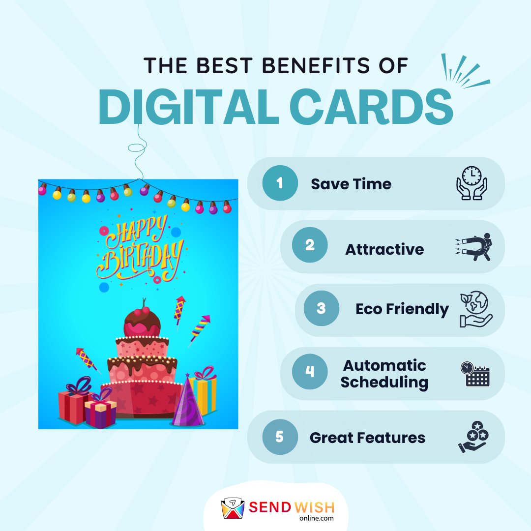 Digital cards from sendwishonline.com are revolutionizing office celebrations, offering convenience and a personal touch. 

#DigitalCards #OfficeCelebrations #RemoteEvents #PartyPlanning #GiftIdeas #SendWishOnline #DigitalGifting #VirtualCards #EcoFriendlyGifting