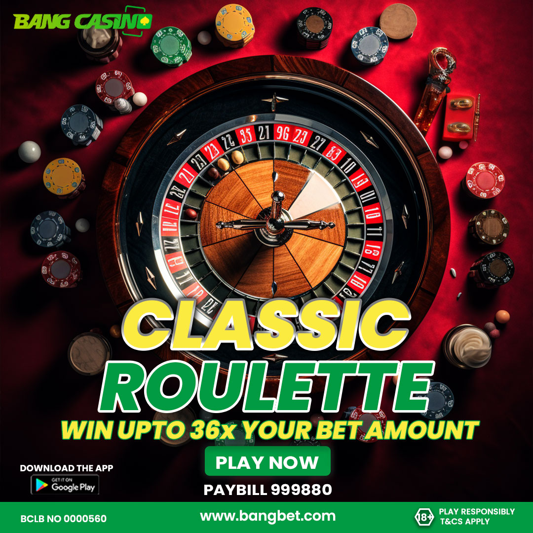 Jijenge na classic roulette hapa bangbet scroll and win and withdrawals ni instant Join here bangbet.com and use referral code MLP254 upewe redeemable points