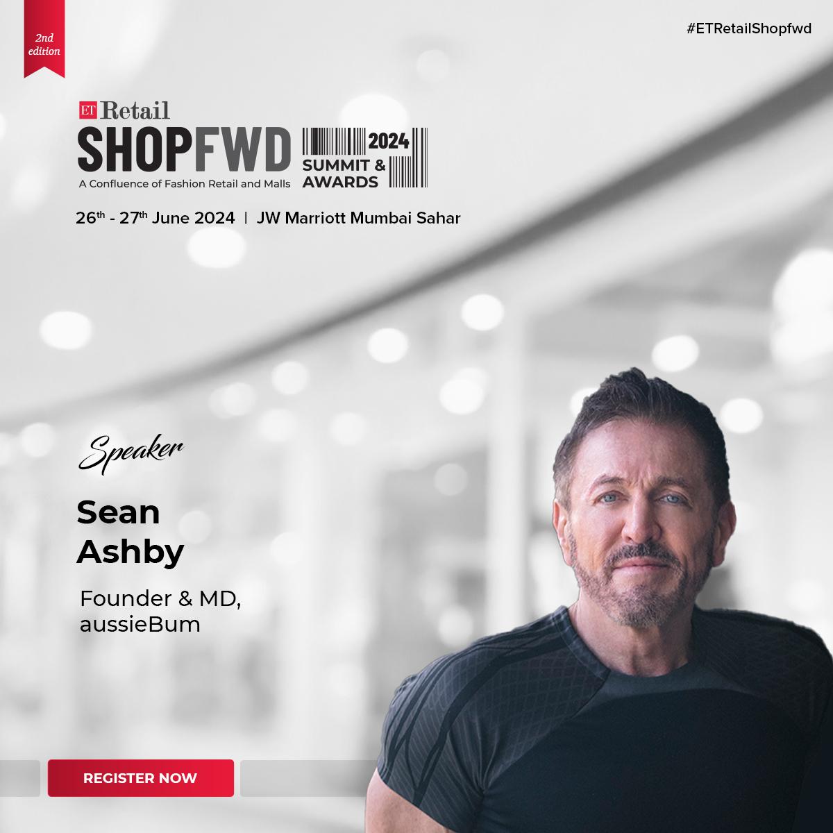 We're thrilled to welcome Sean Ashby, Founder & MD of @aussieBum, as our esteemed speaker for #ETRetailShopFwd. 

Hurry, reserve your spot now! 

Know more- bit.ly/3U1BdMS

#ETRetail #ShopfwdExpo #MallConfluenceExpo #FashionForward #FashionRetail #RetailTech #Ecommerce