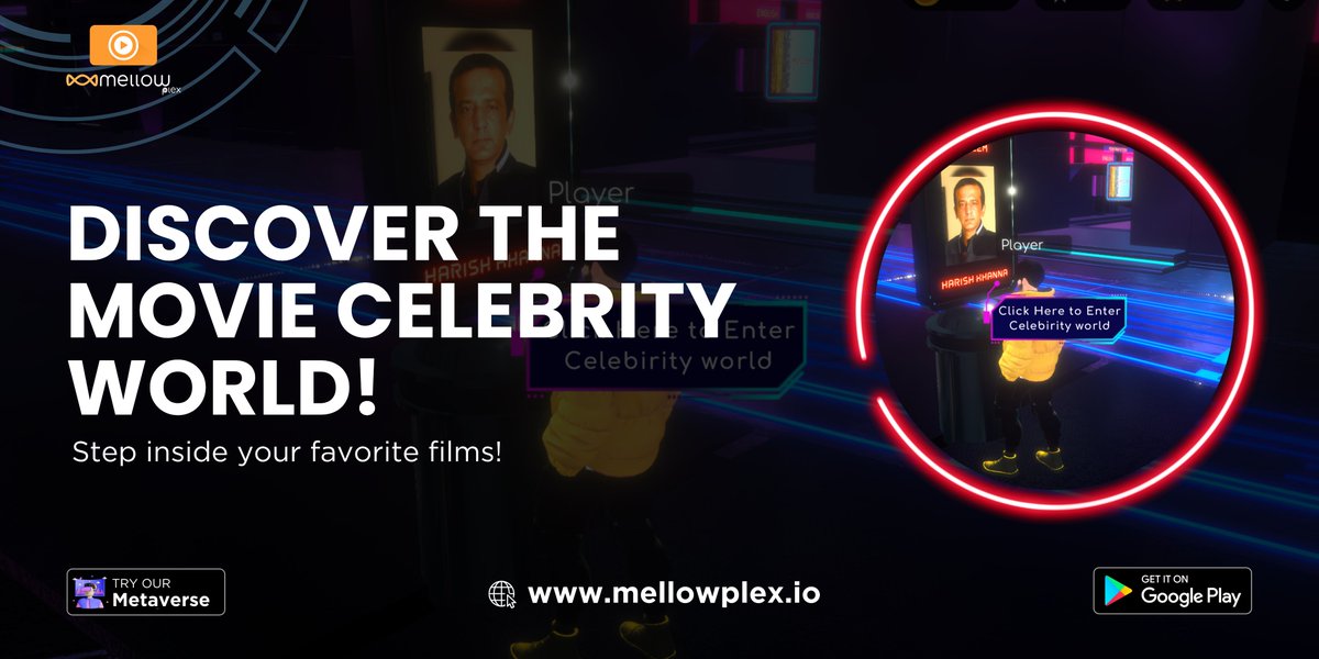 Live the movie life in MellowPlex Movie Metaverse! Ever wanted to be part of your favorite film? Now you can! #MellowPlex #MovieMetaverse #Gaming #Entertainment #NPC #Rewards #Metaverse $MPLEX