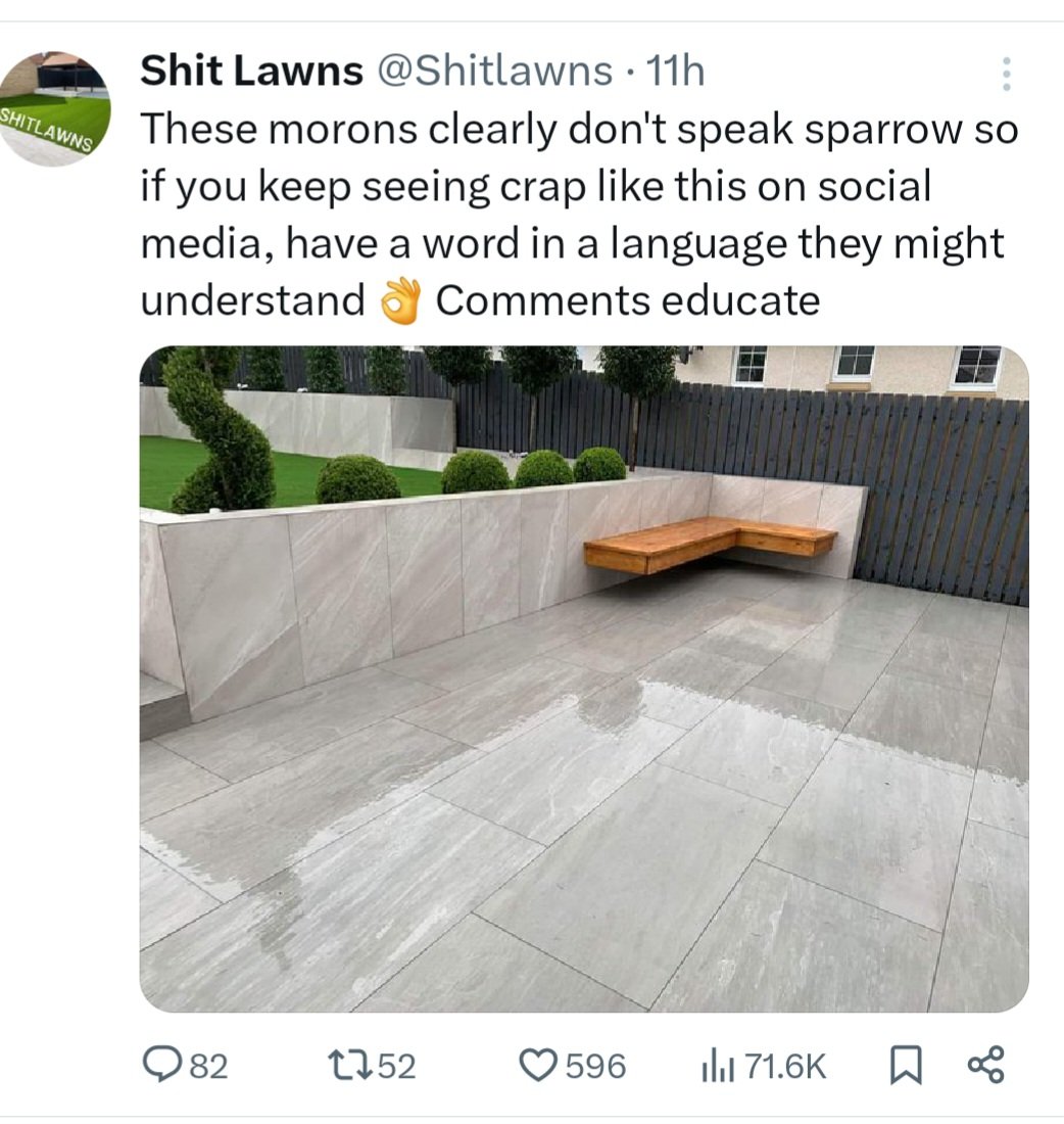 There seems to be an increasing polarisation of what constitutes a garden between the likes of this below and ecology based design. The latter represents a sensible move in a world under environmental pressures, the former a social media led blinkered destructive one. #Gardening