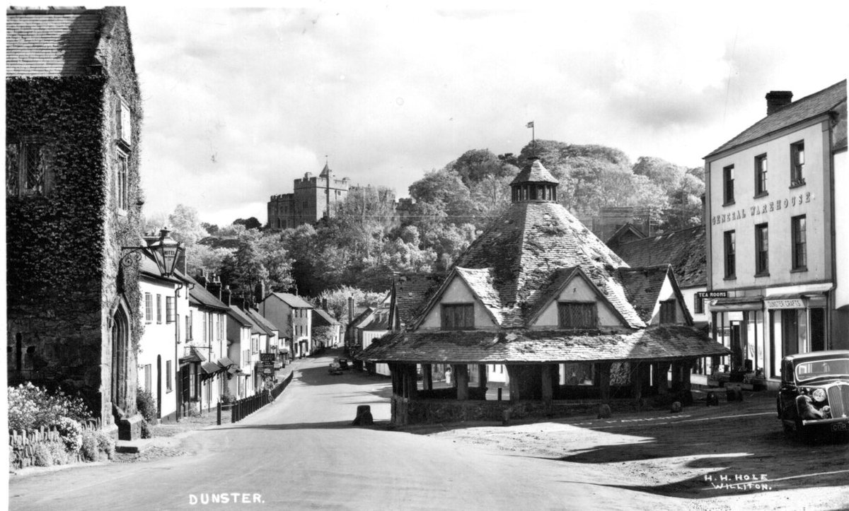 Happy Throwback Thursday from Dunster! Check out this old postcard from 1951 featuring Dunster High Street. A charming glimpse into our village's rich history and timeless beauty. #ThrowbackThursday #Dunster #DunsterInfo