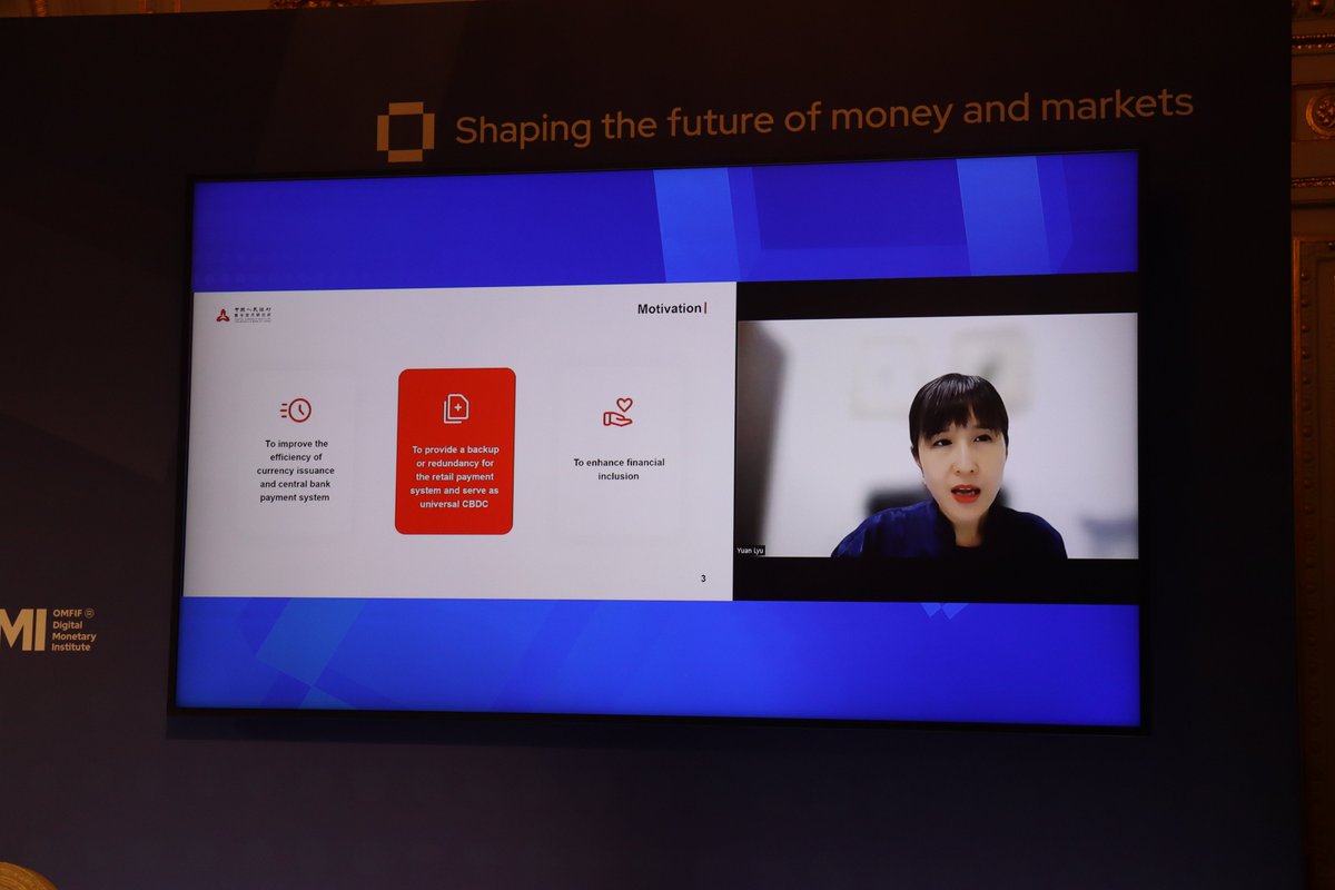 🌏Yuan Lyu, Director of the Innovation Division of the Digital Currency Institute at the The People's Bank of China is now opening day two of the Digital money summit 2024 with a presentation looking at The People's Bank of China on the e-CNY.