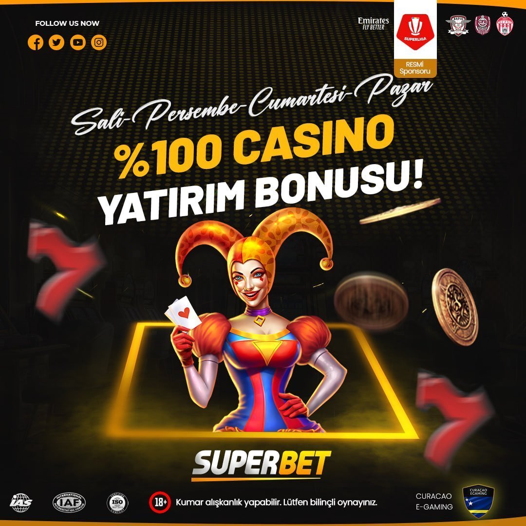 ☄️ #SuperBet'te Haftanın 4 Günü %100 Yatırım Bonusu ile Sende Kazan! 🎁 Salı,Perşembe,Cumartesi ve Pazar Gününe Özel %100 Yatırım Bonusu İle Sen de Şansını yakala ve kazancını katla! 💳 Bekleme Derdi Olmadan %30 Anında Kayıp Bonusu! ✅ Kaydol rebrand.ly/superbetsosyal