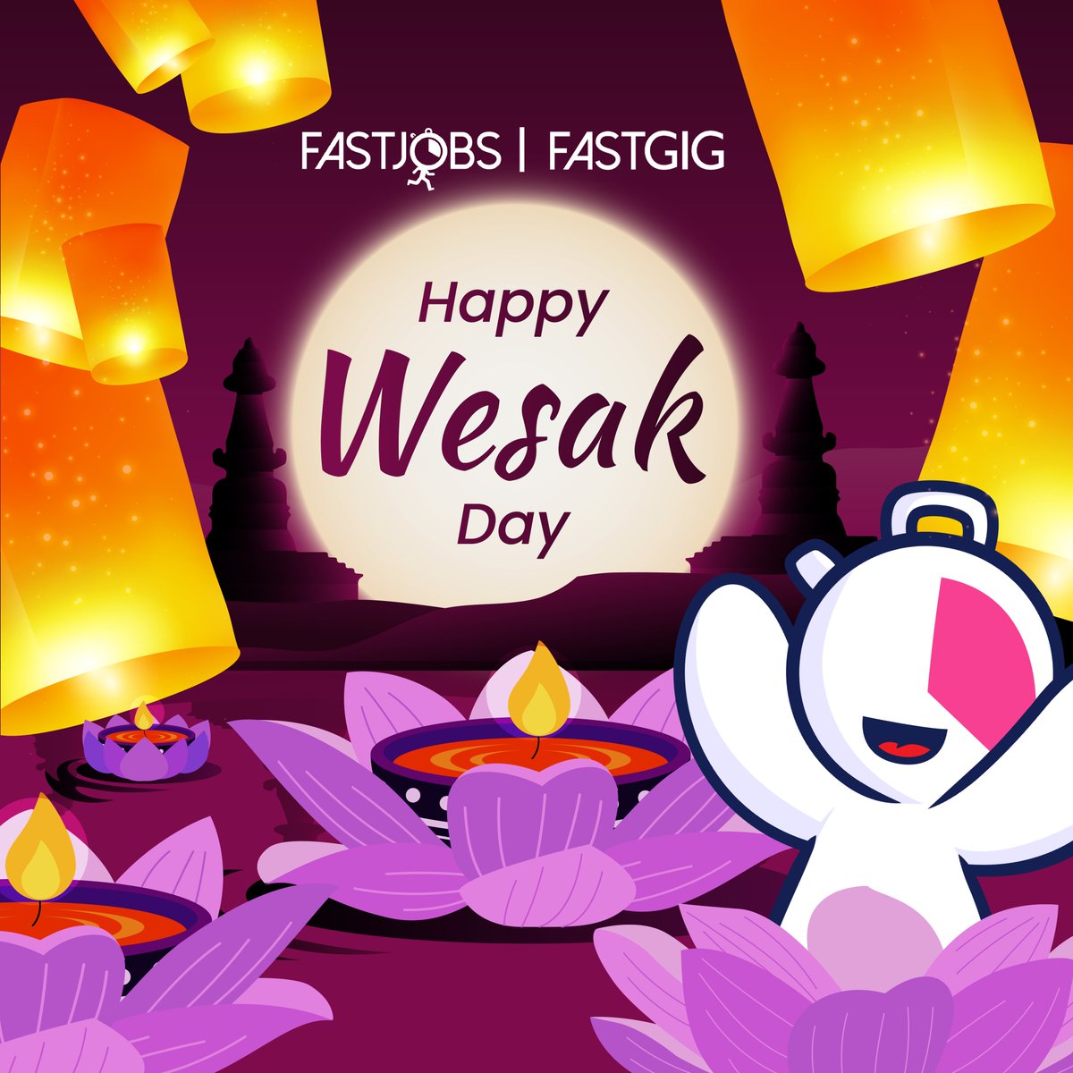 Happy Wesak Day! 🌸✨ Let’s celebrate with joy, peace, and a sprinkle of fun. May this day bring enlightenment and happiness to all! 🪷
#WesakDay #JoyfulCelebration #PeaceAndLight #fastgig #fastjobs