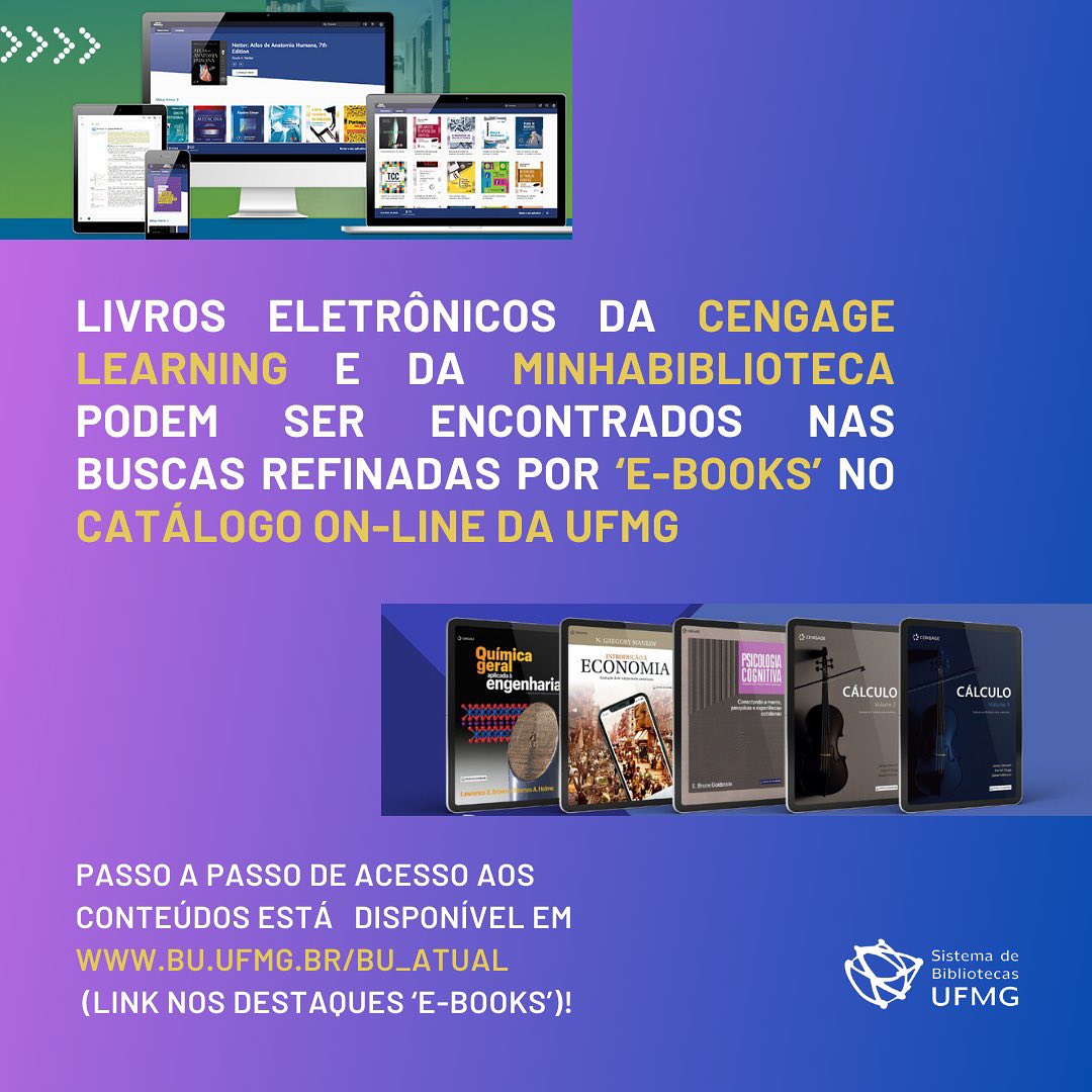 bibliotecadoica's tweet photo. 📰Saiba mais na notícia do site da Biblioteca UFMG: https://t.co/ZQNFS2KfyN
.
#bibliotecadoica #bibliotecadoicaufmg #ICA #UFMG #icaufmg #ebooks #cengage #minhabiblioteca #plataformadeebooks #ebookscengage #cengagelearning #ufmgmoc https://t.co/QPe9rQYtlW