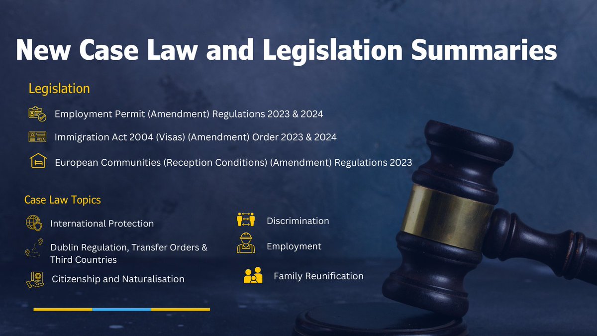 📣 New case law and legislative summaries now available on our website. Browse our legal resources page for the most up to date summaries on migration related legislation and case law. emn.ie/legal-resource…