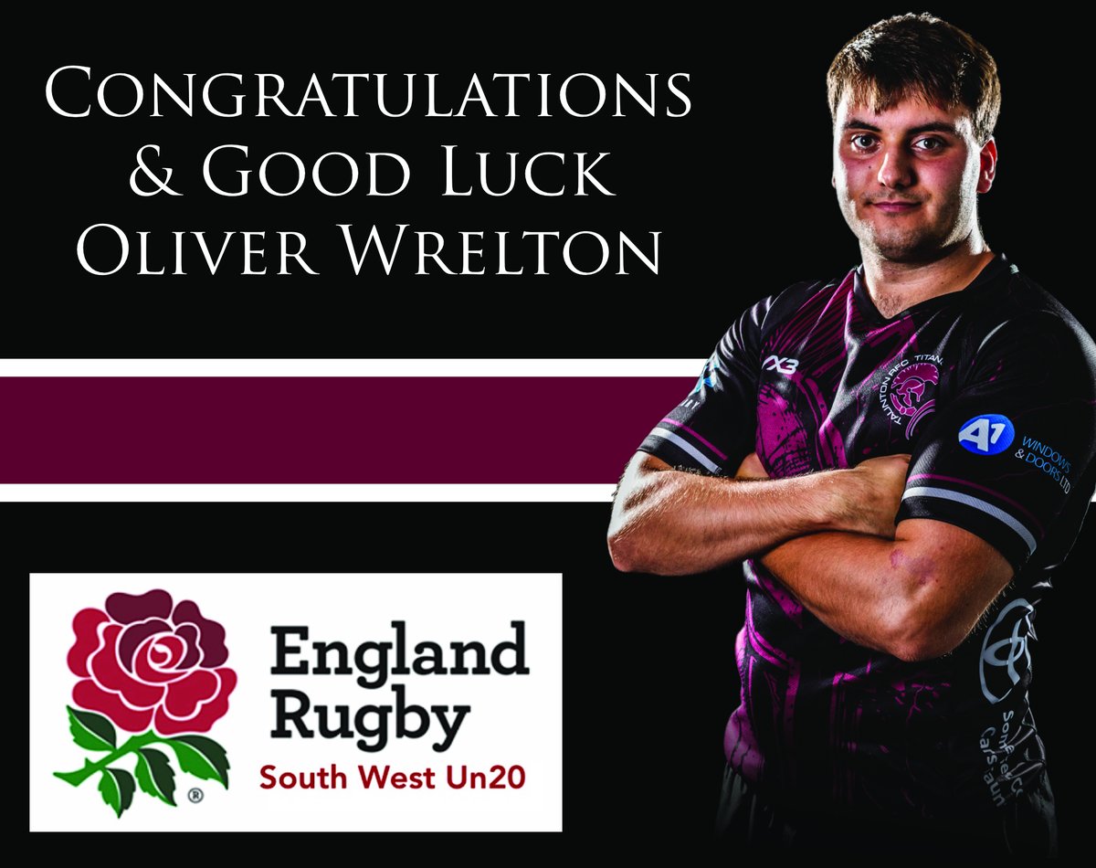 A huge well done to Taunton RFC player Oliver Wrelton who has been selected to trial for the England u20 South-West team at the end of May.