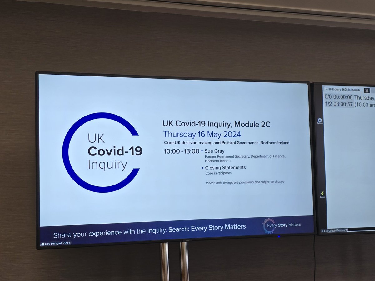 🚨📍Good morning. It is the final day of the UK Covid Inquiry in Belfast. 🗣Former Permanent Secretary, Department of Finance, Sue Gray is giving evidence. She will not be giving evidence for the full day. Our Political Reporter @jamesgould23 will update throughout today.