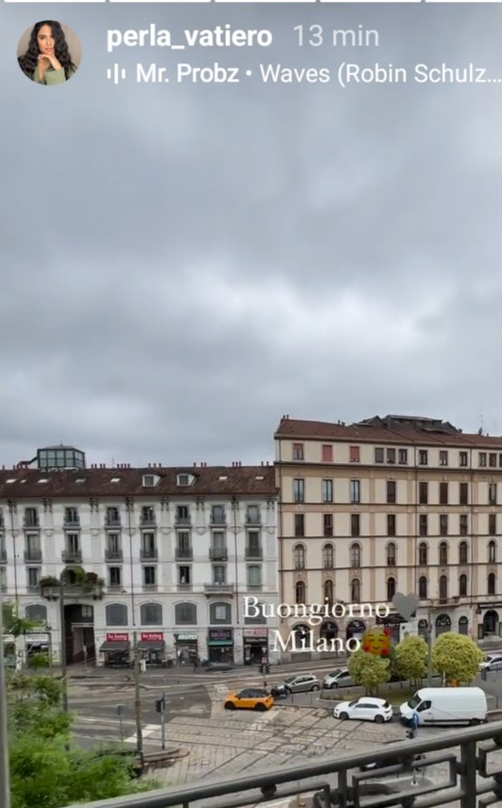 #perletti Perla metereopatica,con quel cielo grigio si sveglia e da il buongiorno🥰 a Milano. Dobbiamo rassegnarci mi sa😁🤣