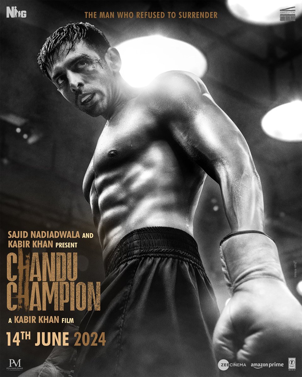 Chandu Nahi... Champion Hai Mai... 💪🏻🔥 

#ChanduChampion releasing in cinemas on
14th June, 2024

#SajidNadiadwala 
#KabirKhan

@TheAaryanKartik @ipritamofficial
@NGEMovies #KabirKhanFilms @WardaNadiadwala @TSeries #PenMarudhar