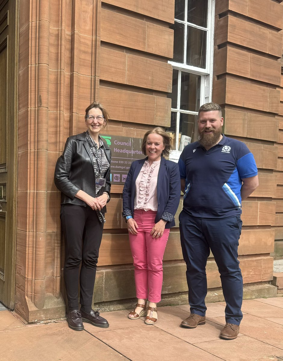 Great meeting with @scottishrugby to discuss developments across Dumfries and Galloway. All secondary schools @DGCEducation have rugby champions with our brilliant Active Schools team - promoting learning, training and playing and all the wider benefits of team sport