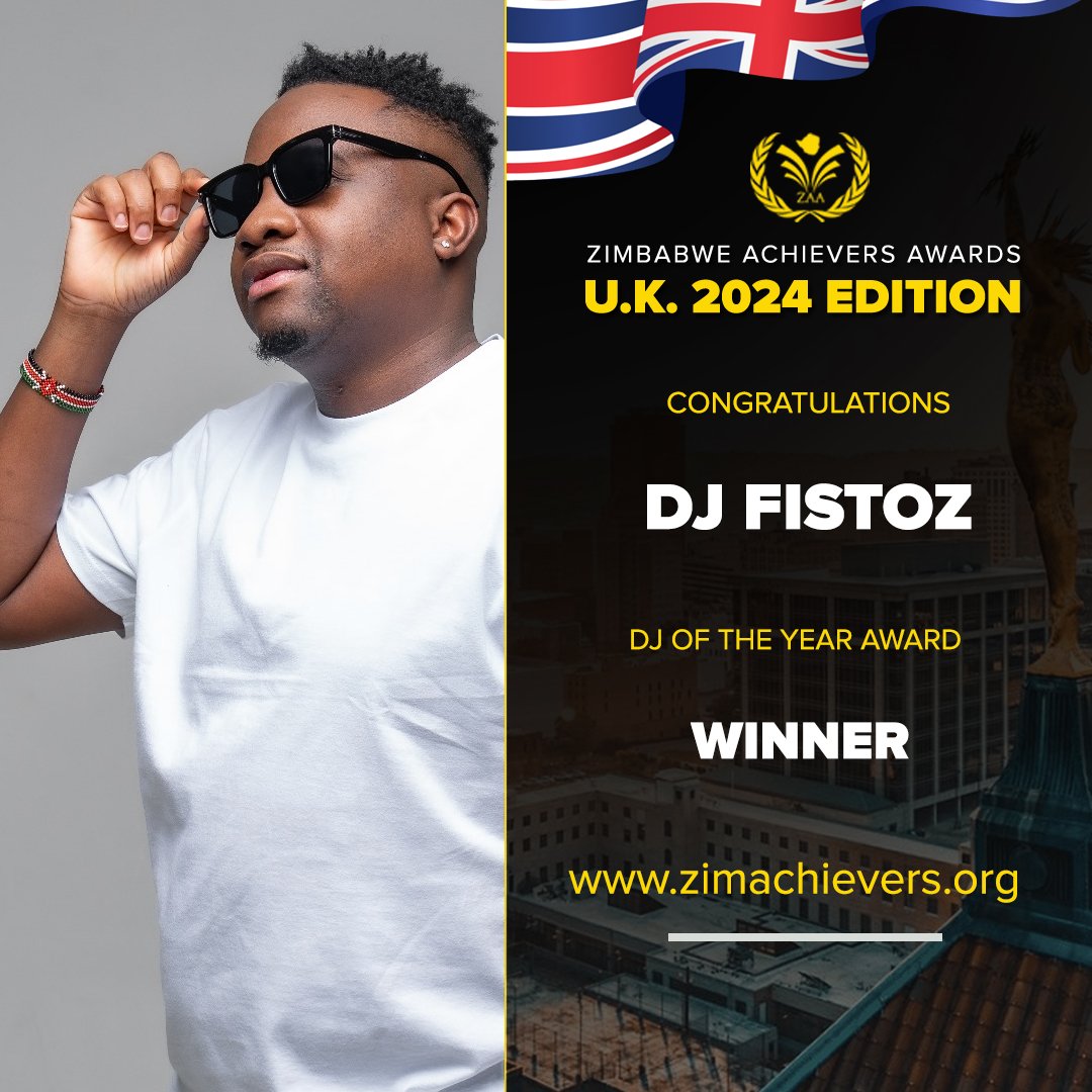 Congratulations to DJ FISTOZ the Z.A.A U.K  2024 Edition RECIPIENT OF THE DJ OF THE YEAR AWARD.

DJ Fistoz, born Prince Nkosana Ncube is a UK-based Zimbabwean DJ known for his significant contributions to the Amapiano music scene.