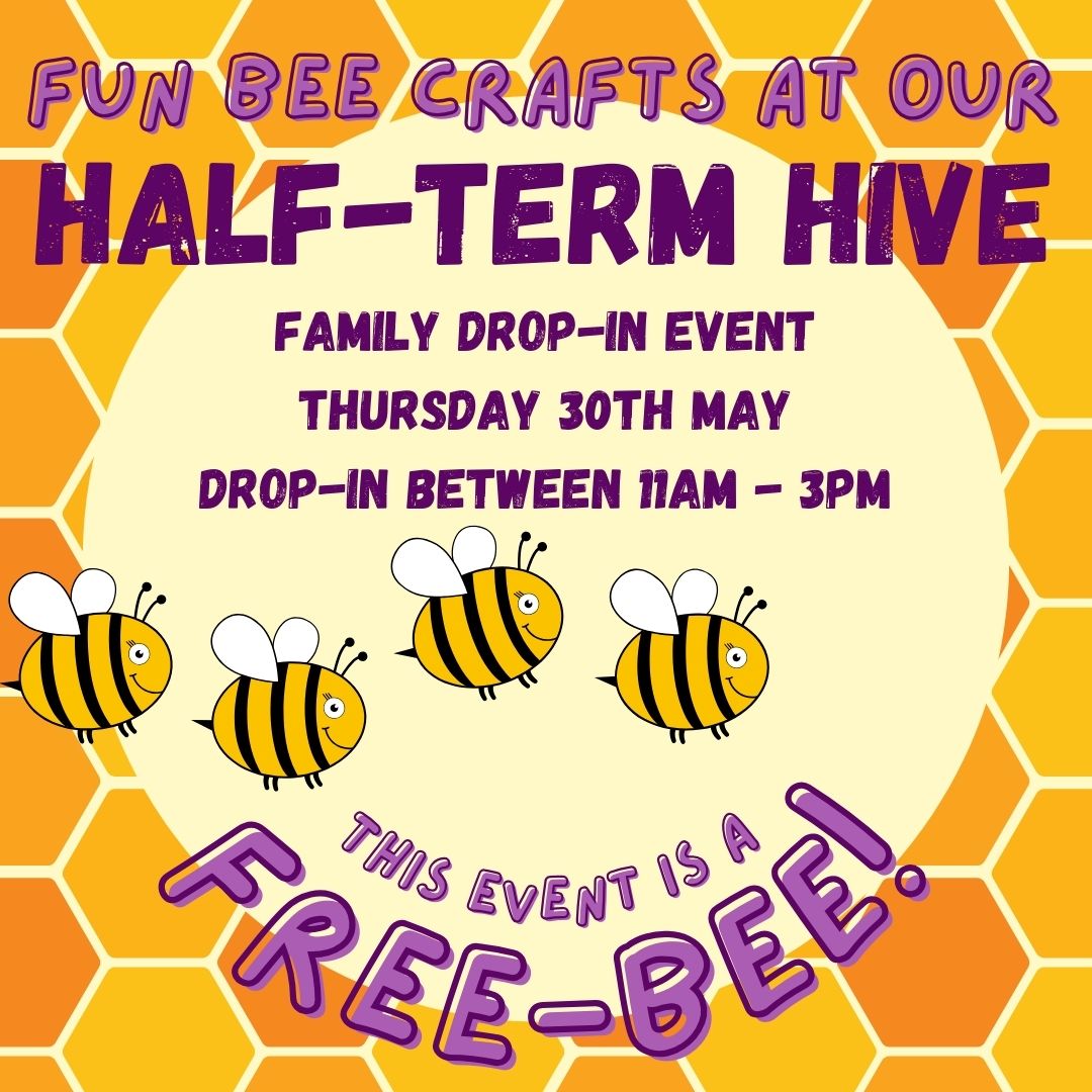 Free-bee Event: Half- Term Hive Time! Help create our new display- using recycled materials to craft and decorate a whole hive of bees! Bumble on down to create your own unique bee which will then be used in our display! Drop in between 11am & 3pm on Thursday 30th May #Coop180