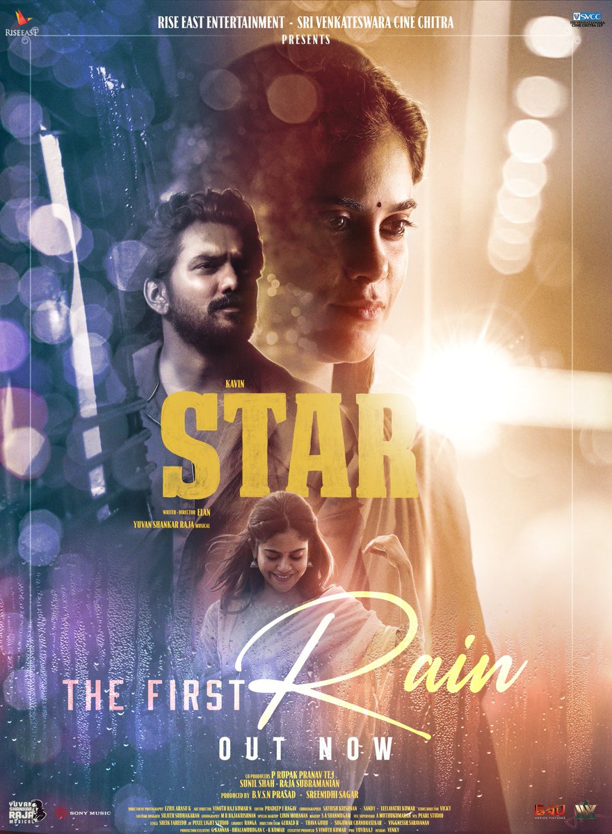 Rain all around and it's here's the perfect song to get drenched in ❤️ #TheFirstRain from #STAR - Video song out now ▶️ youtu.be/T9JSPvxZz0Q Catch the film running successfully in theatres now! #BlockbuSTAR #STARMOVIE ⭐ #KAVIN #ELAN #YUVAN #KEY