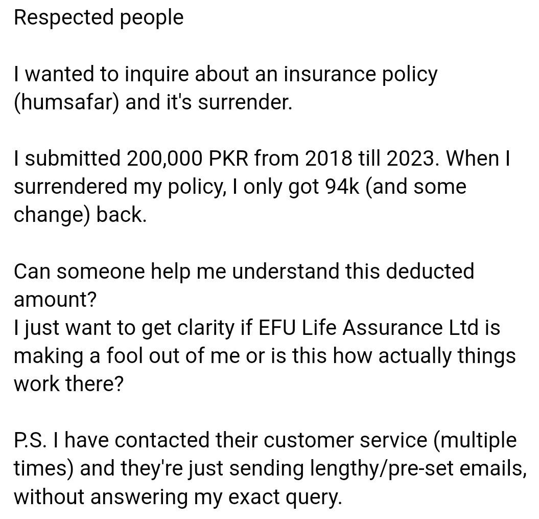 The insurance sector scam of the century in Pakistan. 

@iamlaeeqahmad this is simply preposterous

@SECPakistan @JamaPunji_PK

Isn't this similar to the Wells Fargo scandal.