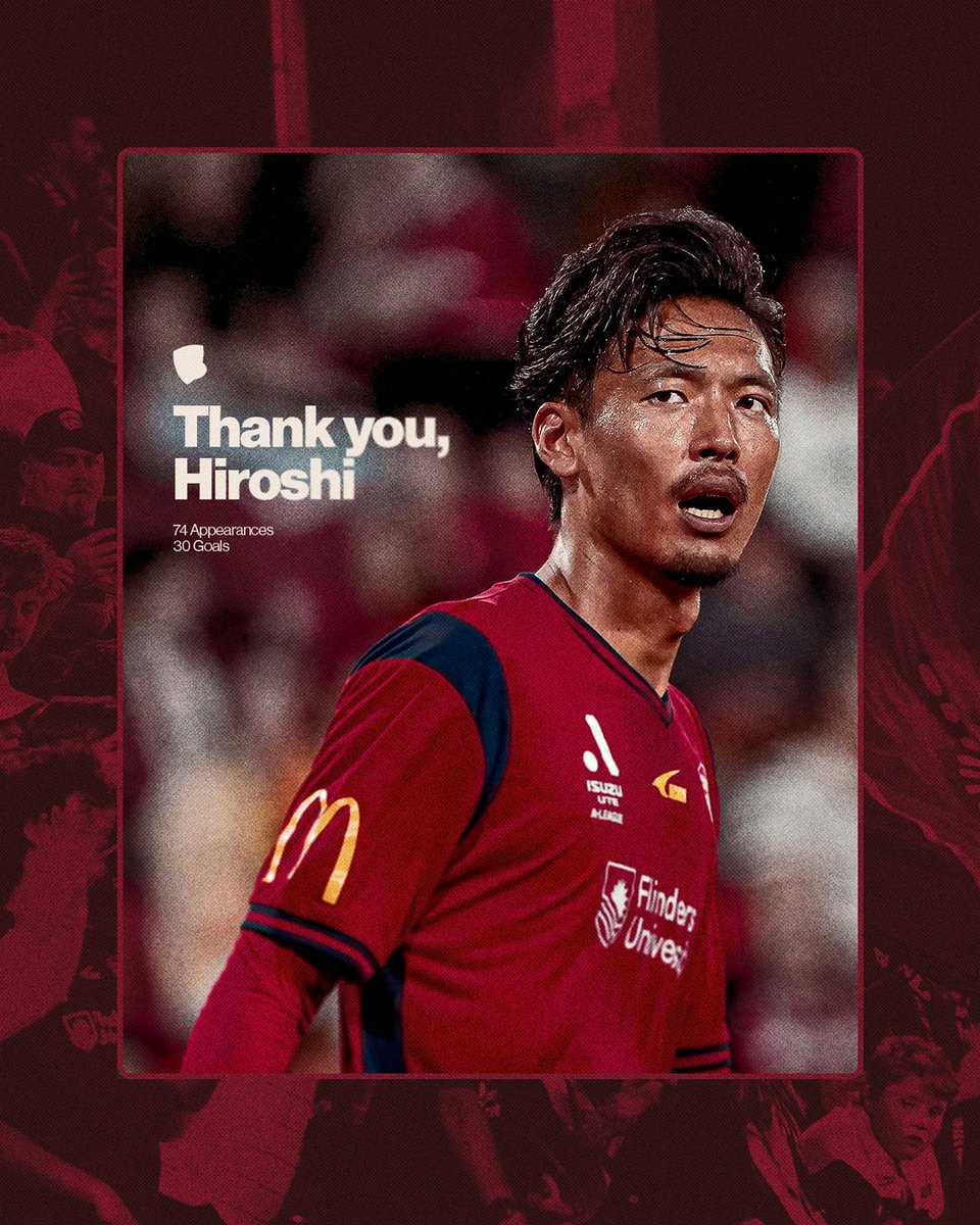 Arigatō, Hiroshi ❤️ Adelaide United can today announce the departure of Japanese striker, Hiroshi Ibusuki, by mutual agreement. Details → bit.ly/4dGYFIm