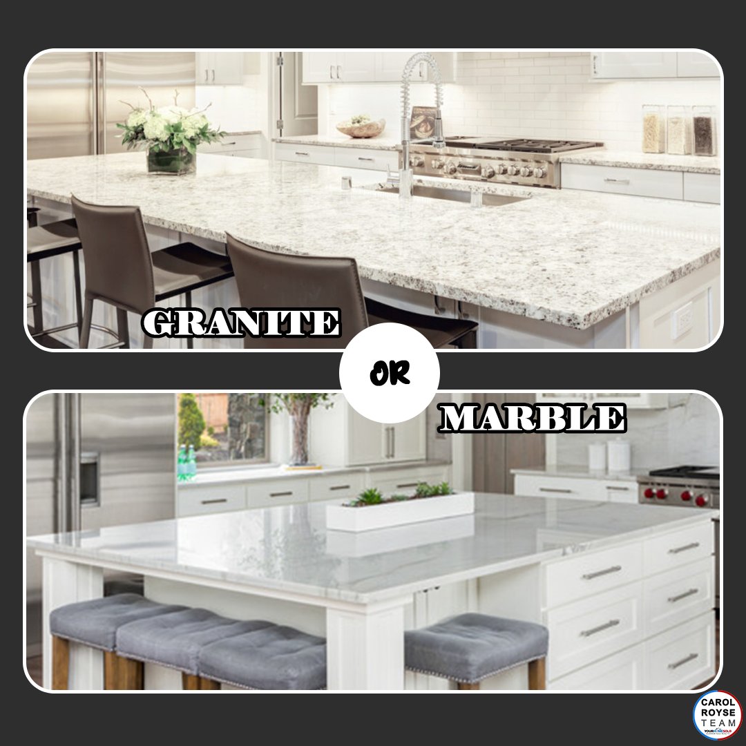 What Do You Think Is Better Granite Or Marble Counters? 🤔 You'll be surprised to know that a lot of homeowners need this type of advice. Let's help them out and let us know what you think in the comments! 👇🏻 #Granite #Marble #Counters #Kitchen #Interior #Design #Trends