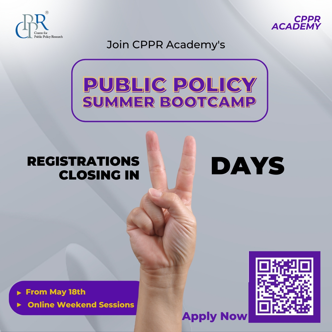 2 Days to go!

Join the league of Policy influencers!!

Apply now for CPPR Academy's Public Policy Summer BootCamp 2024

cppr.in/public-policy-…

#onlinecourse #publicpolicy #summertime #cpprAcademy #bootcamp