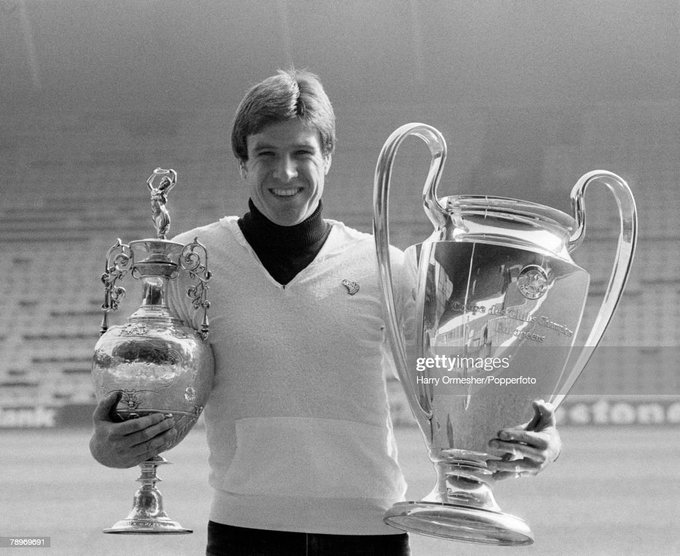 NO ONE GAVE MORE FOR THE JERSEY... Emlyn Hughes. 1st Captain in English football to lift the European Cup (#ChampionsLeague) twice. 1977 & 1978. Mr Enthusiasm, nicknamed 'Crazy Horse' by The Kop, won more trophies than most clubs have in their entire histories. #legend #LFC #YNWA