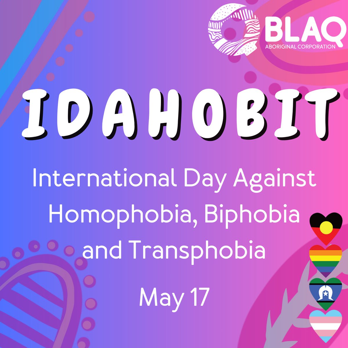 Today is IDAHOT, a day that aims to coordinate international events that raise awareness of LGBTQ+SB rights violations and stimulate interest in LGBTQ+SB rights work worldwide. This IDAHOT, please remember your LGBTIQ friends, family members, and peers. Spread kindness and love.