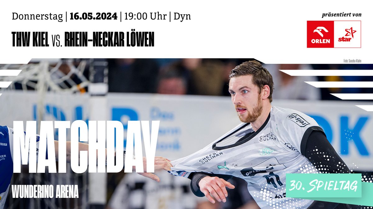 Heimspiel! #aufgehtTHW: Lasst uns zusammen die Löwen schlagen! #WirSindKiel #NurMitEuch THW Kiel 🖤🤍 🆚 @RNLoewen ⏰ 19h 🎫 thw-tickets.de & THW-FANWELT (10-19h) 🏟 Wunderino Arena  🏆 @liquimoly_hbl 🖊 Vorbericht: brnw.ch/21wJO37 🎽 Sondertrikot erhältlich