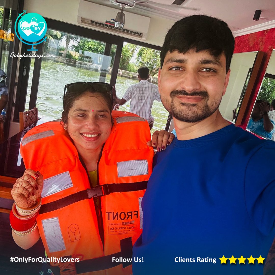 Another #happyclients with our Kerala Honeymoon Tour Package. Thank you for choosing #GoByHolidays #GoBy #YourOwnTravelCompany #GoByGreen #kerala #kerala🌴 #kochi #wayanad #cherai #munnar #vagamon #thekkady #alleppey #kovalam #kaniyakumari #trivandrum #keralagram #keralatourism