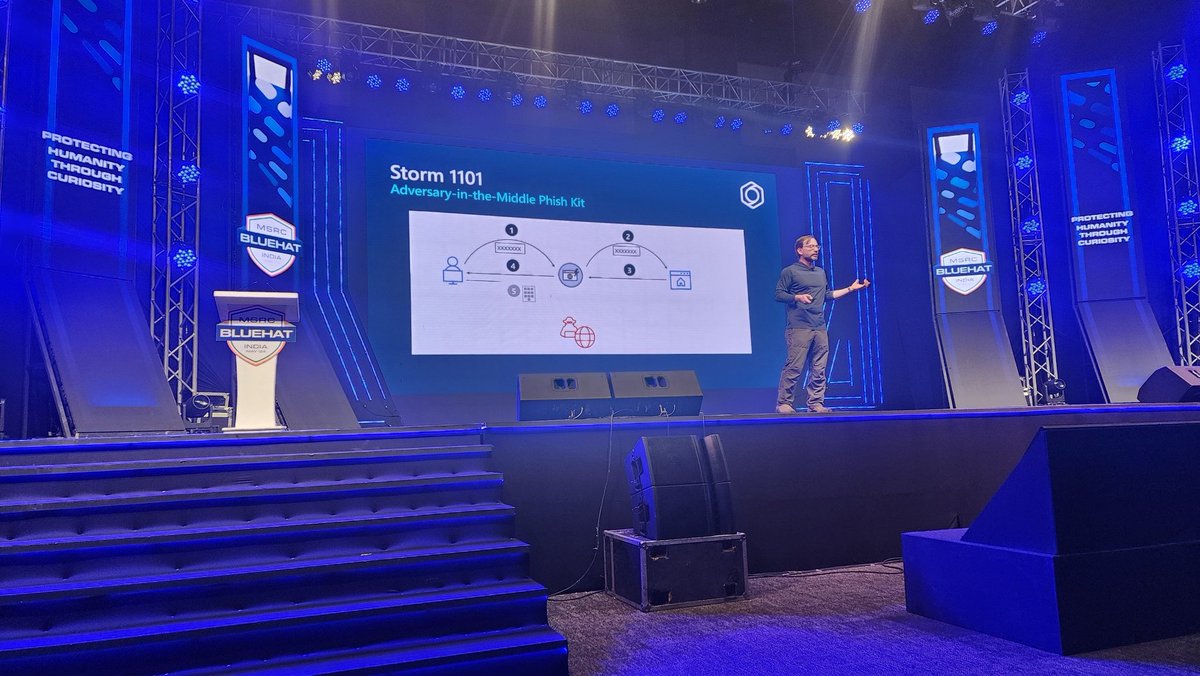 #BlueHatIndia has officially kicked off. <a href="/secbughunter/">Tom Gallagher</a> and <a href="/JohnLaTwC/">John Lambert</a> killed it on stage. <a href="/MSFTBlueHat/">Microsoft BlueHat</a>