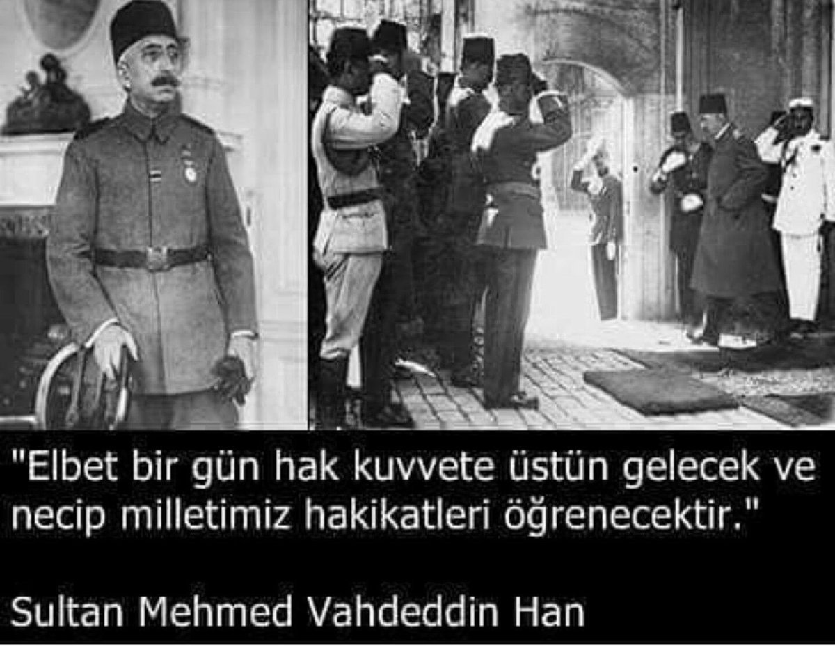 16 Mayıs 1926 Son Osmanlı Padişahı Atamız Sultan Vahîdüddîn Hân’ın vefatının sene-i devriyesin de yürekten rahmet ve minnetle anıyorum..